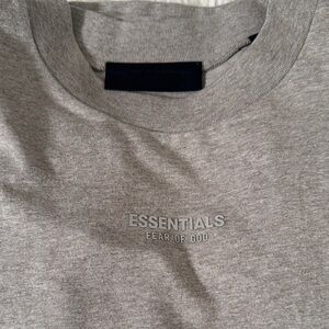 Fear of God Essentials Heathered Brown Oversized Tee